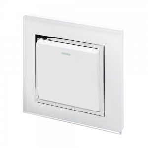 Crystal CT (Retractive/Pulse) Light Switch 1 Gang White